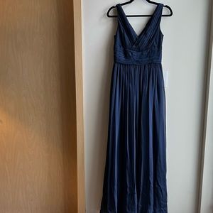 Monique Lhuillier Navy Chiffon Formal Dress